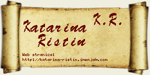 Katarina Ristin vizit kartica